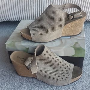 Marina Luna comfort leather wedge made in Italy